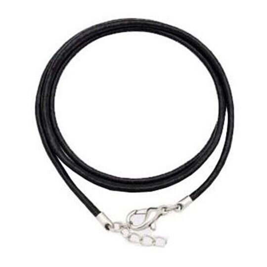 20"-22" - 10 Pack 2mm Aanraku Leather Neck Cord Single Strand with Nickel-Free Silver Finish Clasp